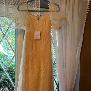 Polagram Girls Short Sleeve blush pink dress - Lace overlay